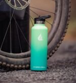 HYDRO CELL Stainless Steel Water Bottle with Straw & 2 Standard Mouth Lids (32oz 24oz 20oz 16oz) Keeps Liquids Hot or Cold w/Double Wall Vacuum Insulated Leak Proof Sport Design (Mint/Green 24oz) - Image 5