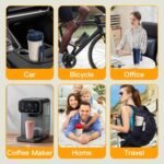 2 Pack 17oz Insulated Coffee Mug, Leakproof Travel Coffee Tumblers With Strap, Vacuum-Insulated Stainless Steel Reusable Coffee Cup for Hot & Cold Drinks - Image 4