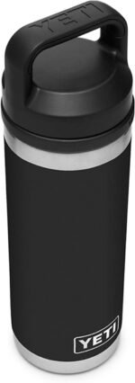 YETI Rambler 18 oz Bottle, Vacuum Insulated, Stainless Steel with Chug Cap, Black - Image 4