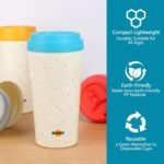 evron Spill Proof Travel Mug with Anti-Leak Locking Lid, Insulated Double-Wall Coffee Mugs for Hot and Cold Drinks (16oz 4 Pack) - Image 4