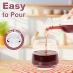 Cehomi 8 oz Glass Juice Bottles with Black Lids, Clear Glass Drink Jars for Juicing, Water, Wine, Hot Sauce, 15 Pack Reusable Glass Sauce Bottles Storage Containers - Image 4