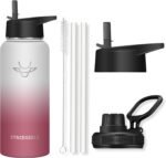 STACEGEELE Insulated Vacuum Water Bottle with Spout Lid & Screw on Top | Stainless Steel Flask for Kids Leak Proof Lightweight Eco Friendly 18oz / 24oz / 32 oz / 40oz(40oz Garnet) - Image 3