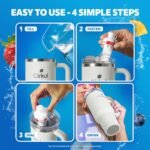 Cirkul Light Gray All-Day StrawSip™ Tumbler - 40oz Gray Stainless Steel Tumbler, Flavor Cartridges Not Included - Image 5