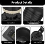 2 in 1 Smart Car Cup Cooler and Heater, Keep Drink Cold or Hot Beverage Coffee Water and Milk Warmer & Cooling Cup with Lid for Office, Home, Travel and Car - Image 4