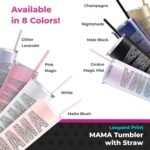 The Crafty Engineer (Ombre Magic Mist Leopard Print MAMA Tumbler - 20 oz Leopard Mama Tumbler - Laser Engraved Print Leopard Design, Perfect Mom Gift, Travel Ready Insulated with Straw - Image 5