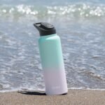 Goodful Double Wall Vacuum Sealed, Insulated Water Bottle with Two Interchangeable Lids, Sipping or Chugging Lids, Leak-Proof, Wide Mouth for Drinking and Cleaning, 40 Oz, Ombre Pink/Blue - Image 8