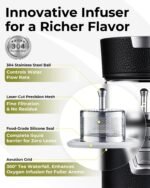 MagicFlow One-Press Smart Tea Infuser Bottle, Double-Walled Glass Teapot for Loose Leaf, Leakproof Portable Travel Tea Tumbler - Image 5