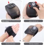 Wrist Sports Water Bottle with Adjustable Hand Strap 7 oz/200 ml Soft Silicone BPA-Free for Hydration Morning Jogging Running Climbing Hands-Free Exercise (Black) - Image 5