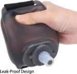 Wrist Sports Water Bottle with Adjustable Hand Strap 7 oz/200 ml Soft Silicone BPA-Free for Hydration Morning Jogging Running Climbing Hands-Free Exercise (Black) - Image 6