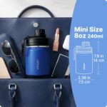 Vinur Kids Water Bottle 8 oz-Small Insulated Water Bottle for Lunchbox & Backpacks-Stainless Steel Vacuum Leak Proof Travel Flask for Girls, Boys, Navy - Image 3