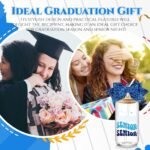 Hushee Class of 2026 Senior Night Gifts 16 oz Glass Water Bottle with Lids Straws Glitter Bow Straw Topper Senior 2026 Tumbler Graduation Gift for Her Women Team Coach Player(Blue) - Image 5