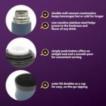 Mr. Coffee Silverleaf 23 oz Stainless Steel Thermal Bottle – Double Wall Vacuum Insulated Travel Mug with Leak-Proof Lid, Blue – Hot & Cold Beverage Flask for Work, Commute, or Camping - Image 4