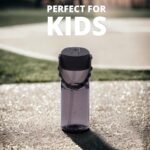 Elemental Water Bottles for Kids - Splash Kids Water Bottle for School with Pop-it Handle - BPA Free Tritan Plastic Water Bottle with Straw Leak Proof when Spout is Closed - Black - 18oz - Image 5