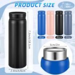 Bokon 4 Pack 10oz Insulated Water Bottle Mini Stainless Steel Tumber Leak Proof Flask Keeps Drinks Hot and Cold (Blue,Gray,Black,Pink) - Image 3