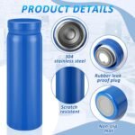 Bokon 4 Pack 10oz Insulated Water Bottle Mini Stainless Steel Tumber Leak Proof Flask Keeps Drinks Hot and Cold (Blue,Gray,Black,Pink) - Image 4