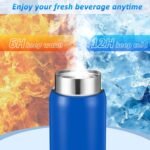 Bokon 4 Pack 10oz Insulated Water Bottle Mini Stainless Steel Tumber Leak Proof Flask Keeps Drinks Hot and Cold (Blue,Gray,Black,Pink) - Image 5