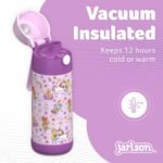 Jarlson® Kids Water Bottle MALI [12OZ] - No Straw Stainless Steel Thermo Bottle - Insulated Waterbottle Leak Proof for School & Sports - Thermo Tumbler for Boys & Girls (Princess) - Image 3