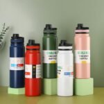 Stainless Steel Sports Water Bottle, 20oz/27oz Double Wall Vacuum Insulated Flask, Leakproof BPA-Free Thermos for Gym, Hiking, Cycling, Office, Hot & Cold Travel Bottle (Evergreen Hydration) - Image 4