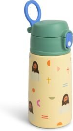 Be A Heart – Jesus Water Bottle for Kids | 13.5oz Stainless Steel, Double-Walled & Leakproof | Faith-Based Hydration with Slim Silicone Straw, BPA-Free - Image 4