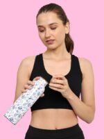 Eco-Friendly Copper Water Bottle (33 Oz, White) - Traditional Meenakari Art Floral Design Leak Proof & Rust Resistant Water Bottle for Gift - Image 3