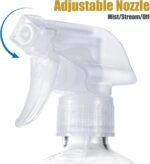 JohnBee Glass Spray Bottles with Silicone Sleeve, 2 Pack16 oz Empty Refillable Containers with Adjustable Spray Nozzles, Spray Bottles for Hair, Cleaning Solutions and Plants Olive Green&Pink - Image 3