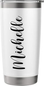 Michelle Personalized Name Travel Mug Stainless Steel Insulated Tumbler - Image 4