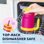 Tronco 14 oz Kids Insulated Tumbler with Handle & Spill Resistant Flexible Straw, BPA-Free Stainless Steel Toddler Cups with Lids, Splash-Proof Kid Drinking Cup Travel Mugs, Easy to Clean - Image 7