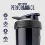 BlenderBottle Sport Shaker Bottle with Wire Whisk, 24-Ounce, Black – Protein Shakes & Hydration for Athletes & Fitness Enthusiasts, Easy Mixing, Durable & Lightweight, Lockable Lid - Image 3