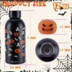 Insulated Water Bottle, 12 oz Stainless Steel Glow in the Dark Water Bottle, Tumbler Drinking Bottles Cute Thanksgiving Christmas Holiday Gift for Friend Her Him - Image 5