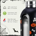 Insulated Water Bottle, 12 oz Stainless Steel Glow in the Dark Water Bottle, Tumbler Drinking Bottles Cute Thanksgiving Christmas Holiday Gift for Friend Her Him - Image 6