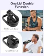 Insulated Water Bottle 40 oz –Hot and Cold Coffee Travel Drinks, Leakproof Sports Gaming & Gym Bottles, Large and Small Reusable Stainless Steel Flask with Straw – Shadowlands Odyssey - Image 5