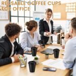 Honeydak 45 Pack 12 oz Reusable Coffee Cups with Lids Portable Tea Cups Reusable Hot Coffee Mugs Tumblers Bulk Plastic Tumblers Travel Drinks Mugs for Hot and Cold Drinks (Black,Stylish) - Image 5