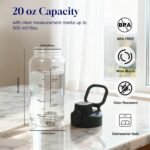 Neodaco 2 Pack Glass Shaker Bottle, 20 OZ Odorless Shaker Bottle with 304 Stainless Steel Ball and Removable Cleaning Brush for Fitness Protein Mixes - Image 6