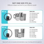 20 oz Tumbler Lid, Replacement Lids Compatible for YETI 20 oz Tumbler, 10/24 oz Mug and 10 oz Lowball, 2 Pack Travel Spill Proof Cup Lids Covers with Magnetic Slider Switch, BPA Free - Image 4