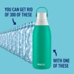 Brita Insulated Filtered Water Bottle with Straw, Reusable, Stainless Steel Metal, Jade, 32 Ounce - Image 7