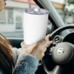 Custom Tumbler 20OZ Stainless Steel, Personalized Stainless Steel Drinking Tumblers with Lid Straw Three-piece set, Customized Travel Cup Mug with Food grade Stainless Steel, PureWhite - Image 3