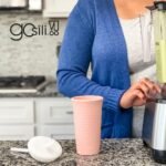 GoSili Eco-Friendly Reusable Silicone Straw Tumbler, Nontoxic and Dishwasher Safe - 16oz, Millenial Pink - Image 3