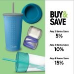 GoSili Eco-Friendly Reusable Silicone Straw Tumbler, Nontoxic and Dishwasher Safe - 16oz, Millenial Pink - Image 5