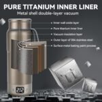 Pure Titanium Travel Kettle,Dual Voltage Portable Electric Kettle 110V-240V Smart Small Water Boiler for Tea & Coffee,12 Temperature Control,Auto Shut Off & Boil Dry Protection (Gray,520ML) - Image 7