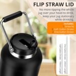 Jmoe USA Straw Lid for RTIC Jugs | Fits Half Gallon and One Gallon Water Bottles | Flip Straw Design, Tougher Grip, Thicker Steel, and Better Gasket | Made of BPA Free, Food-Grade Plastic - Image 6