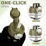 26 oz Sports Glass Water Bottle with Straw & Neoprene Sleeve BPA free Glass Drinking Bottle for Gym, Travel, Smoothie - Image 3