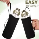 26 oz Sports Glass Water Bottle with Straw & Neoprene Sleeve BPA free Glass Drinking Bottle for Gym, Travel, Smoothie - Image 4