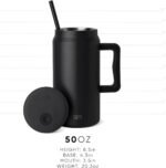 Simple Modern 50 oz Mug Tumbler with Handle and Straw Lid | Reusable Insulated Stainless Steel Large Travel Jug Water Bottle | Gifts for Women Men Him Her | Trek Collection | 50oz | Graphite - Image 7