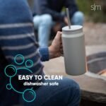 Simple Modern 50 oz Mug Tumbler with Handle and Straw Lid | Reusable Insulated Stainless Steel Large Travel Jug Water Bottle | Gifts for Women Men Him Her | Trek Collection | 50oz | Graphite - Image 8