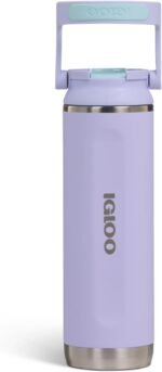 Igloo, 20 oz Sports Sipper, Reusable Travel Mug, Stainless Steel Insulated Hydration Cup for Hot & Cold Beverages, Lilac - Image 3
