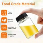 9 Pack Glass Bottles with Lids - 2 oz Wide Mouth Leakproof Reusable Juice Travel Bottles with Labels for Ginger Shot, Turmeric Juice, Whiskey & Camping - Image 4