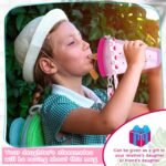 Patelai 8 Pcs Cute Water Bottles with Straw Kawaii Watermelon Ice Cream Cups Leak Proof Drinking Bottles with Adjustable Shoulder Strap for Sports Travel Camping(Classic Style) - Image 7
