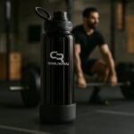 40 oz Metallic Black Insulated Water Bottle with Straw & Spout Lids – Stainless Steel Thermo Bottle, Wide Mouth Leakproof Design, Double Wall Cold 24 H Hot 12 H, Silicone Boot for Gym - Image 3