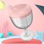 Plastic Goblet Cup, Baby Sippy Cup Wine Glass, Beverage Mug Milk Bottle with Lid for Kids on Birthday Party or Celebration - Image 7