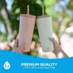 GROSCHE Jasper Insulated Stainless Steel Tumbler With Straw – Travel Cup with Lid, Extreme Insulation & Sleek Design, 23 oz - White - Image 7